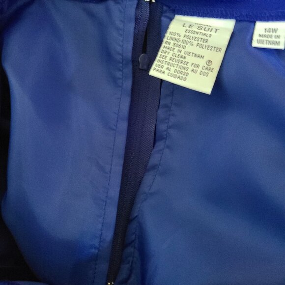 LE SUIT ESSENTIAL WOMEN'S "STRAIGHT" ROYAL BLUE MIDI LINED SKIRT SIZE  14WIDE - Picture 6 of 7